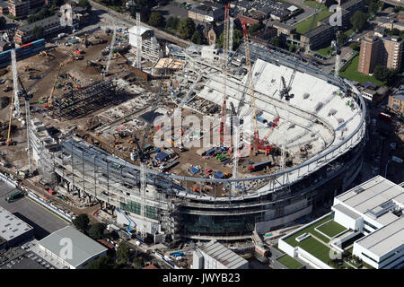 aerial view of the Tottenham Hotspur Stadium under construction, London, UK Stock Photo