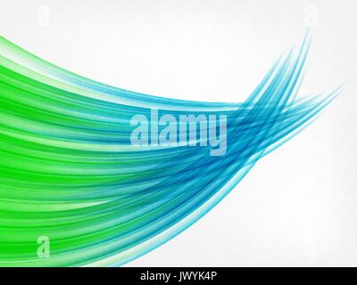 abstract vector stripes glowing background - green and blue Stock Vector