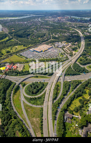 IKEA furniture market Flee market, IKEA North Duisburg at the motorway junction Duisburg-Nord, furniture discounter, A42 and A59, Duisburg, Ruhr area, Stock Photo