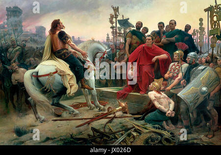 Vercingetorix throws down his arms at the feet of Julius Caesar - Lionel Royer, 1899