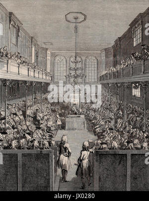 The House of Commons in Session, 1741-42 Stock Photo