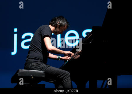 BARCELONA - JUN 16: James Rhodes (pianist and writer) performs in concert at Sonar Festival on June 16, 2016 in Barcelona, Spain. Stock Photo