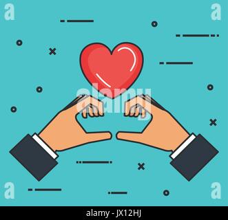 charity and donation give and share your love to poor people vector illustration Stock Vector