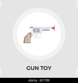 Gun Toy Icon Vector. Flat icon isolated on the white background. Editable EPS file. Vector illustration. Stock Vector
