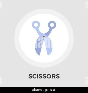Scissors Icon Vector. Flat icon isolated on the white background. Editable EPS file. Vector illustration. Stock Vector