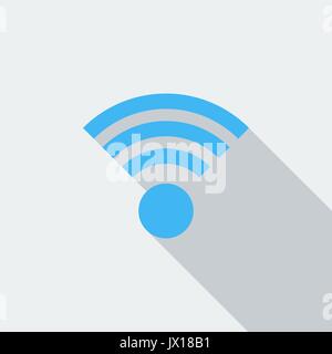 Wireless icon. Flat vector related icon with long shadow for web and mobile applications. It can be used as - logo, pictogram, icon, infographic eleme Stock Vector