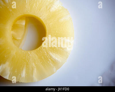 Sliced of pineapple on white background Stock Photo