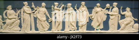 Nine Muses, attributed to John Flaxman, Jr    Wedgwood & Bentley, 1778 1780   Brooklyn Museum   DSC08966 Stock Photo