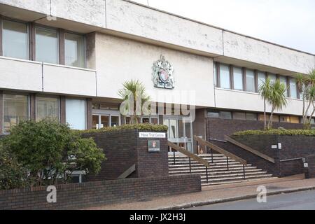 Hove trial center in East Sussex where Jamshid Piruz is due to be sentenced. Convicted murderer in Holland Jamshid Piruz attacked a Police Officers in the Sussex street with a claw hammer. Stock Photo