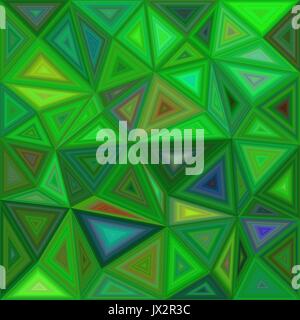 Green irregular triangle mosaic background design Stock Vector