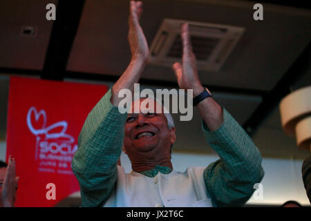 Portrait of Nobel Prize Laureate Professor Muhammad Yunus, who won the Nobel Peace Prize in 2006, on June 28, 2014 Stock Photo