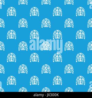 Camouflage jacket pattern seamless blue Stock Vector