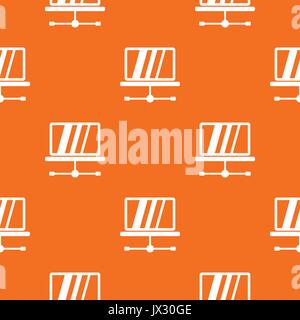 Laptop pattern seamless Stock Vector