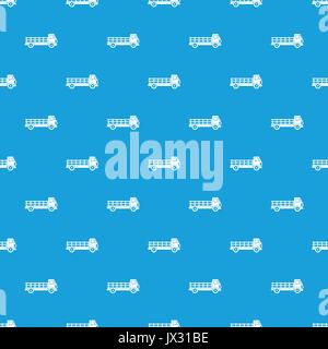 Truck pattern seamless blue Stock Vector