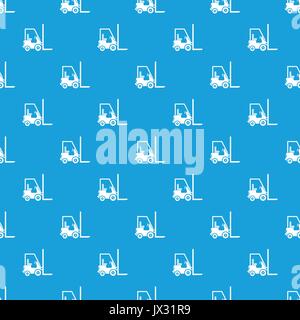 Stacker loader pattern seamless blue Stock Vector