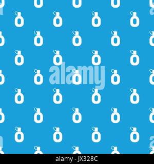 Tourist flask pattern seamless blue Stock Vector