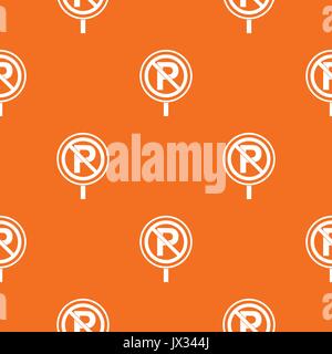 No parking sign pattern seamless Stock Vector