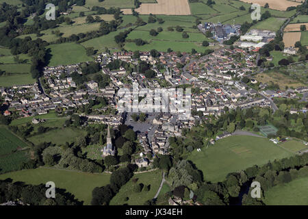 aerial view of Masham village, North Yorkshire, UK Stock Photo