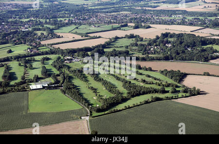 aerial view of Ripon City Golf Club & Ripon Tennis Centre, Yorkshire, UK Stock Photo