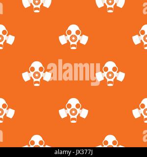 Black gas mask pattern seamless Stock Vector