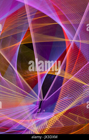 Abstract lights with motion blur (from a ferris wheel) Stock Photo