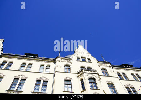 details of the facade of an Art Nouveau apartment building, Riga, Latvia Stock Photo