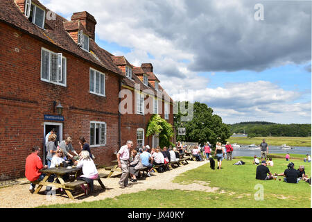 The Master Builder's House Hotel, Bucklers Hard, looking towards Beaulieu river, New Forest, England. Stock Photo