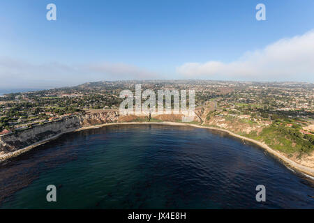 Aerial view of Lunada Bay in the Palos Verdes Estates area of Los Angeles County, California. Stock Photo