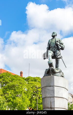 Ferdinand Magellan Statue in Lisbon Portugal Stock Photo