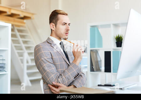 Financial Manager Focused on Work Stock Photo