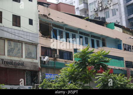 Dhaka, Bangladesh. 15th Aug, 2017. The building where a suspected Islamist radicals blow him with suicide vest blast in Dhaka, Bangladesh. Credit: Suvra Kanti Das/ZUMA Wire/Alamy Live News Stock Photo