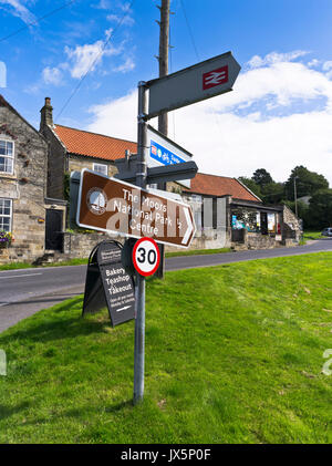 dh North Yorkshire Moors DANBY NORTH YORKSHIRE Village signpost north york moors national park signposts Stock Photo