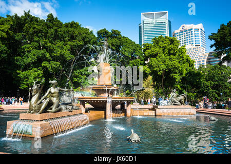 Archibald Fountain Hyde Park Sydney Australia Stock Photo