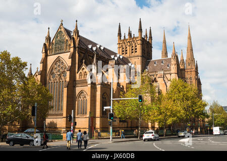 St Mary's Cathedral, College Street, Sydney, New South Wales, NSW, Australia. Stock Photo