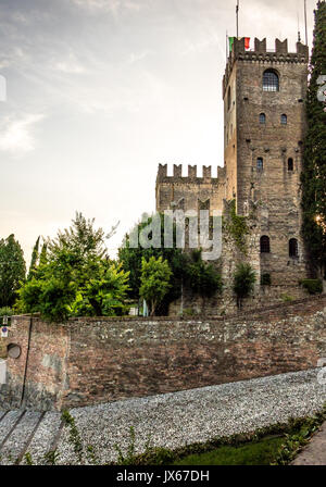 Castle on mountain Italy Stock Photo