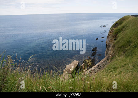 View of cliffs at St. Andrews, Fife. Stock Photo