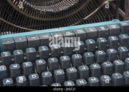 old typewritter keyboard closeup Stock Photo