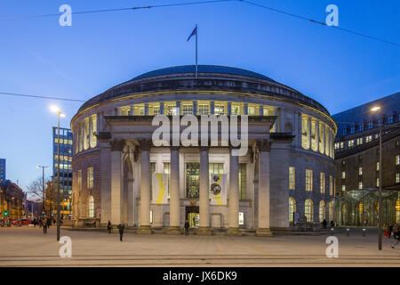 Manchester Central Library - the headquarters of the city's library and information service in Manchester, England. Facing St Peter's Square Stock Photo