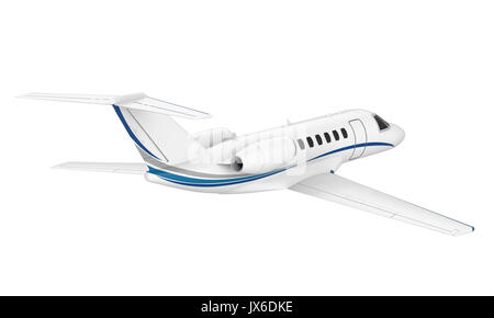 Private Jet Airplane Isolated on white background Stock Photo