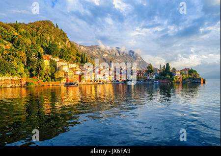 The Italian town of Como at the Swiss border: an old cinema Stock Photo ...