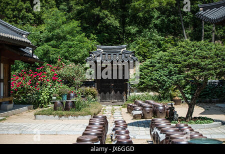 Yongin City, South Korea - June 29, 2017:  Beautiful Traditional Architecture. Photo taken on June 29, 2016 in Yongin City, South Korea Stock Photo