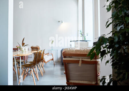 Modern Restaurant Illuminated with Daylight Stock Photo