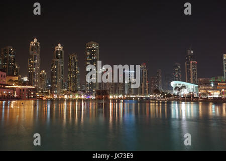 Souk Al Bahar shopping center at nighttime Stock Photo