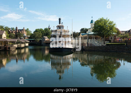 Liberty Belle River Boat in Liberty Square, Magic Kingdom, Walt Disney World, Orlando, Florida. Stock Photo