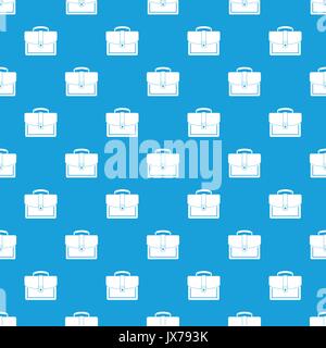 Business briefcase pattern seamless blue Stock Vector