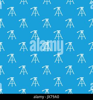 Tripod pattern seamless blue Stock Vector