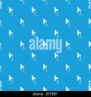 Studio lighting equipment pattern seamless blue Stock Vector