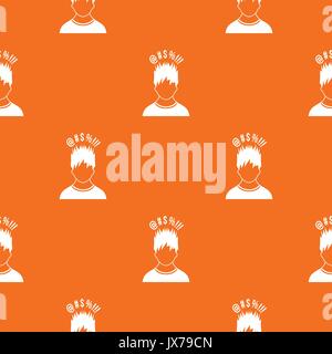 Man with different signs over his head pattern seamless Stock Vector