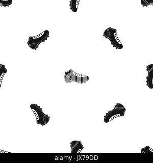 Baseball cleat pattern seamless black Stock Vector