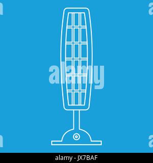 Infrared of quartz heater. icon, outline style Stock Vector